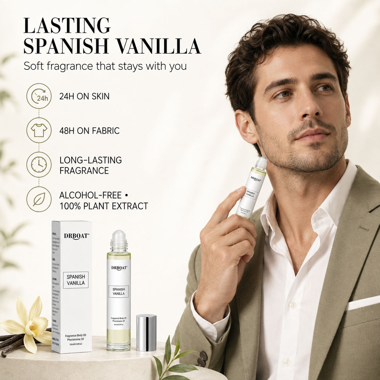 Body Oil - Óleo Corporal de Feromônio Oud Branco