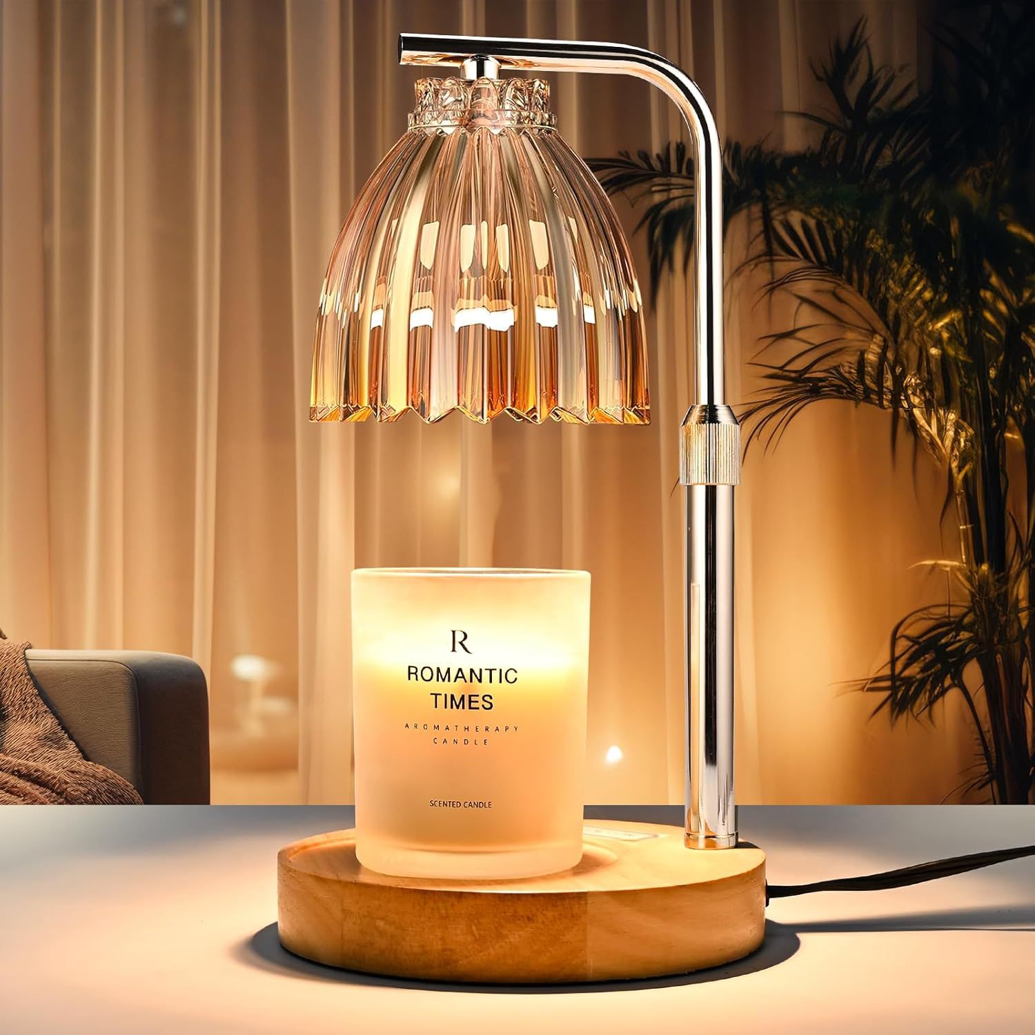 Wax Warmer - Luminária de Mesa Ajustável para Aromaterapia
