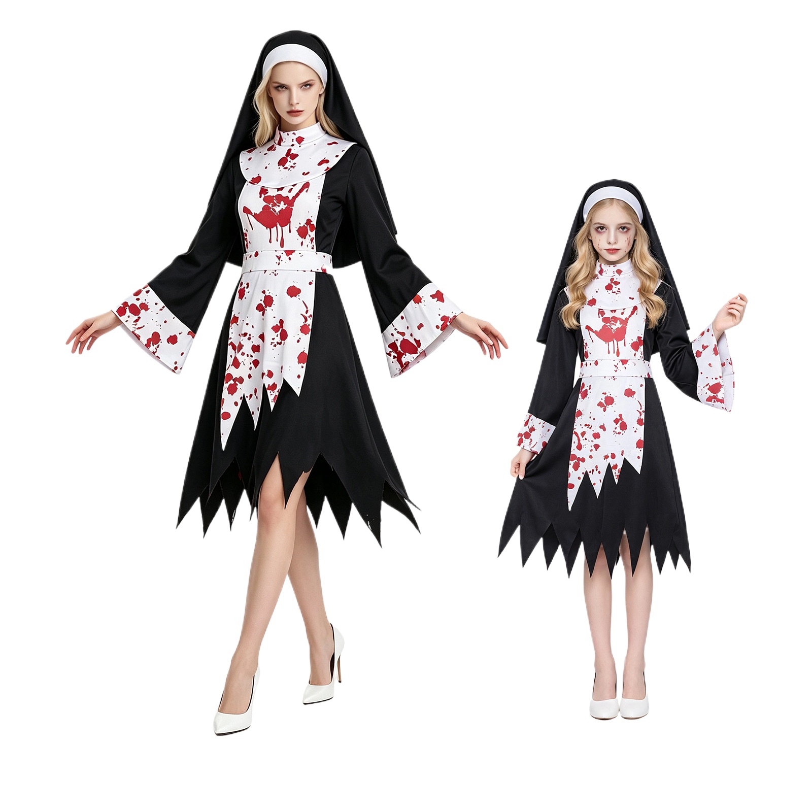 Bathrobe - Fantasia de Freira Assustadora para Mulheres