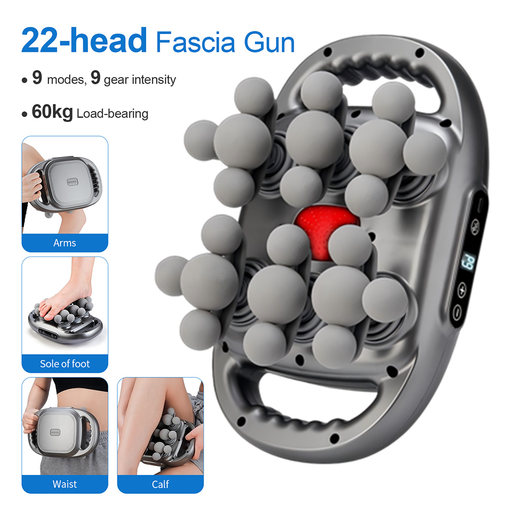 Massage Gun - Pistola de massagem com 22 cabeças,